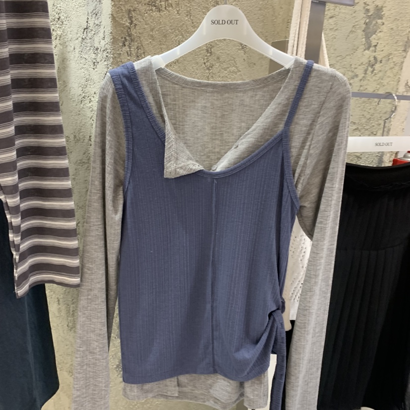 SOLD OUT韓國直郵實拍女裝新款職業推薦吊帶背心不含內搭SOLD OUT吊帶/背心圖色1