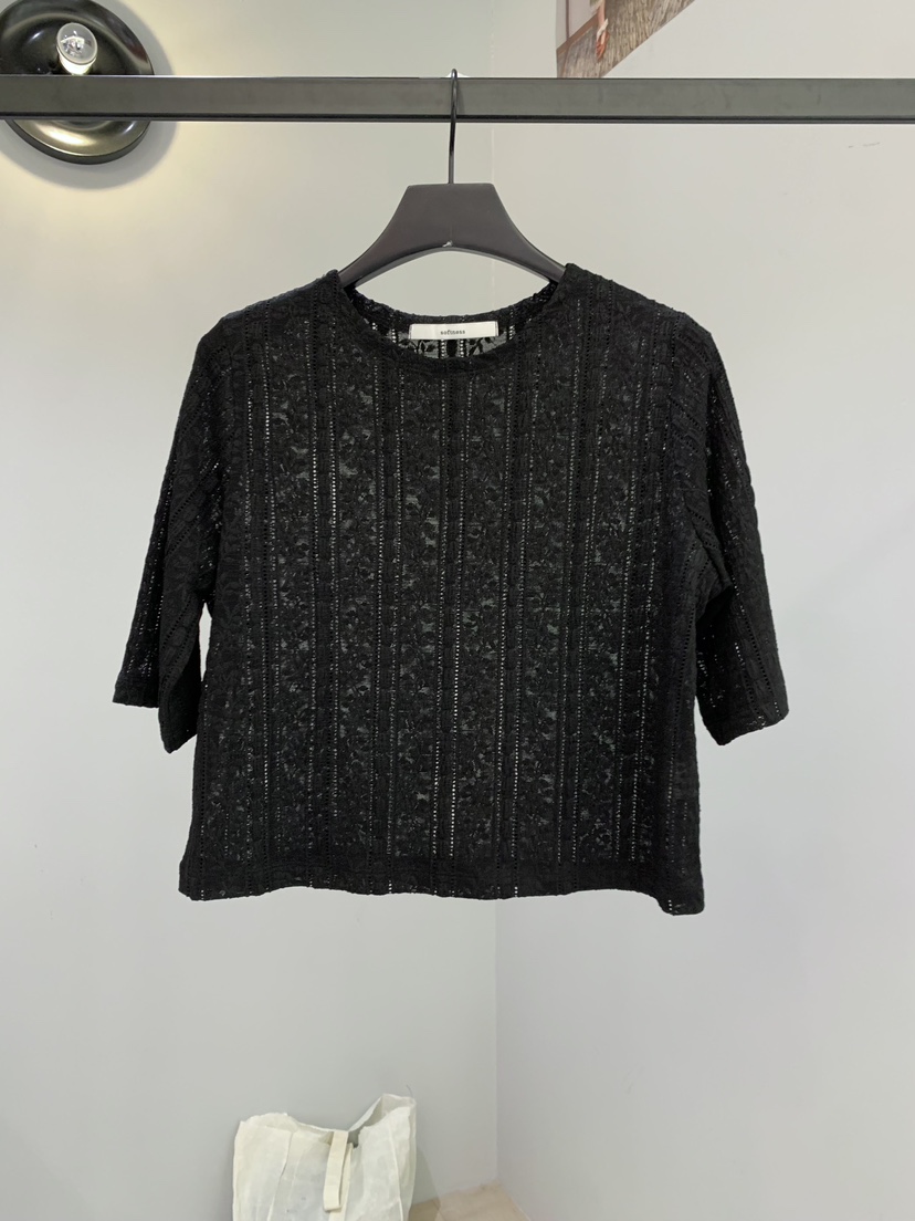 SOFTNESS韓國直郵女士新款26春夏26夏季熱賣襯衫蕾絲衫蕾絲Softness/Cosmic襯衫/蕾絲衫圖色2