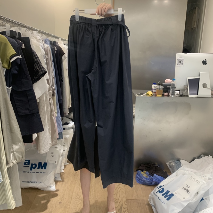MEET ME韓國代購女士新款熱賣26夏季26春夏休閑褲含腰帶MEET ME休閑褲