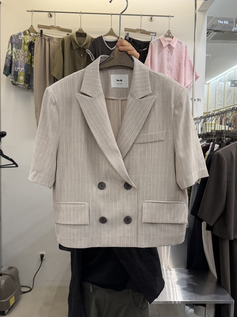THE SIL韓國直郵女士新款26春夏休閑26夏季西裝西服條紋THE SIL/1 2ILLY西裝/西服圖色1