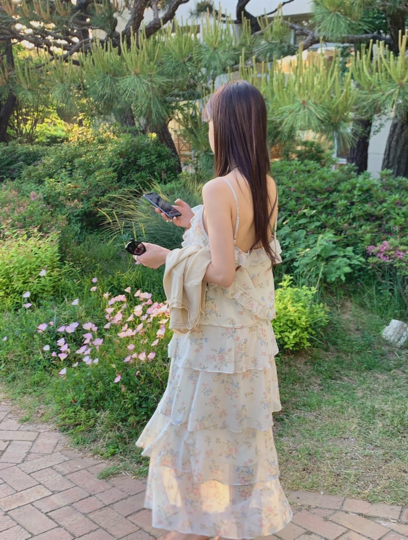 LA CREME韓國代購女裝新品推薦26春夏時尚人氣26夏季長裙雪紡LA CREME長裙