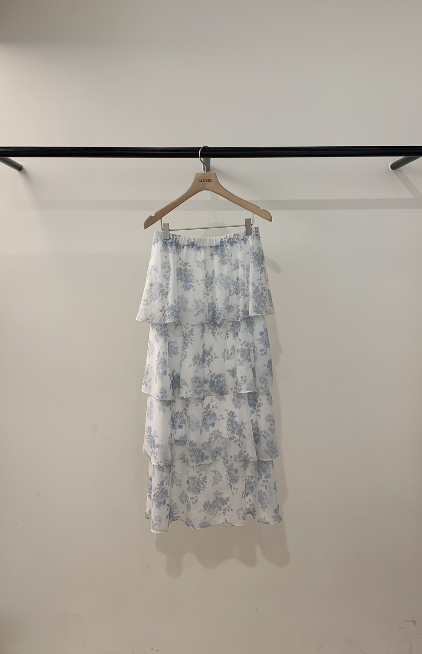 LA CREME韓國代購女裝新品推薦26春夏時尚人氣26夏季長裙雪紡LA CREME長裙圖色1