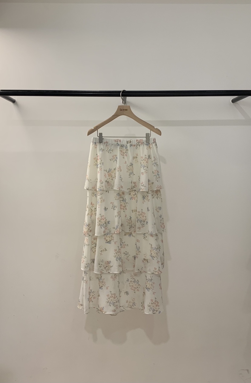 LA CREME韓國代購女裝新品推薦26春夏時尚人氣26夏季長裙雪紡LA CREME長裙圖色2