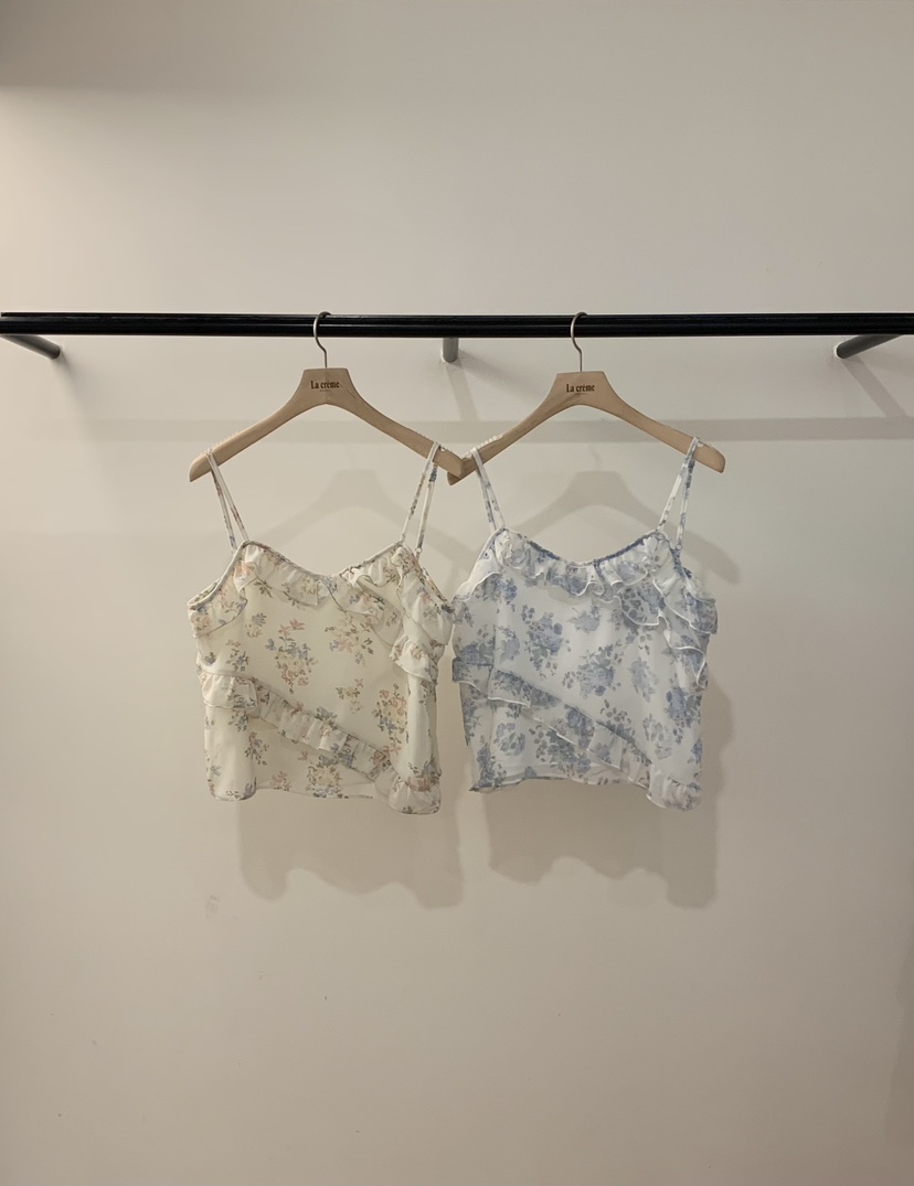 LA CREME韓國直郵實拍女裝新款26夏季職業熱賣吊帶背心雪紡LA CREME吊帶/背心