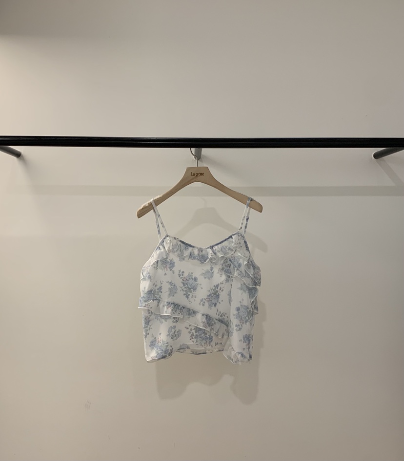 LA CREME韓國直郵實拍女裝新款26夏季職業熱賣吊帶背心雪紡LA CREME吊帶/背心圖色1
