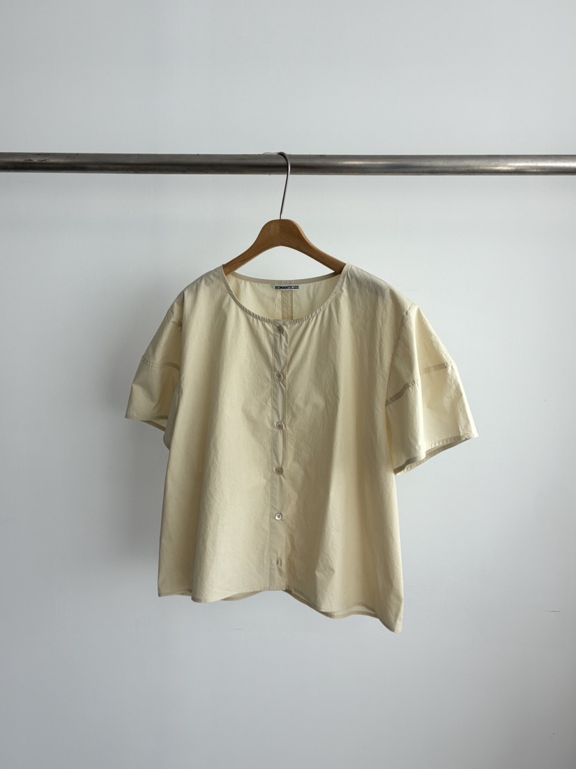 ROMANTICIZE韓國直郵實拍女裝新品26夏季襯衫蕾絲衫棉質紐扣ROMANTICIZE襯衫/蕾絲衫圖色1