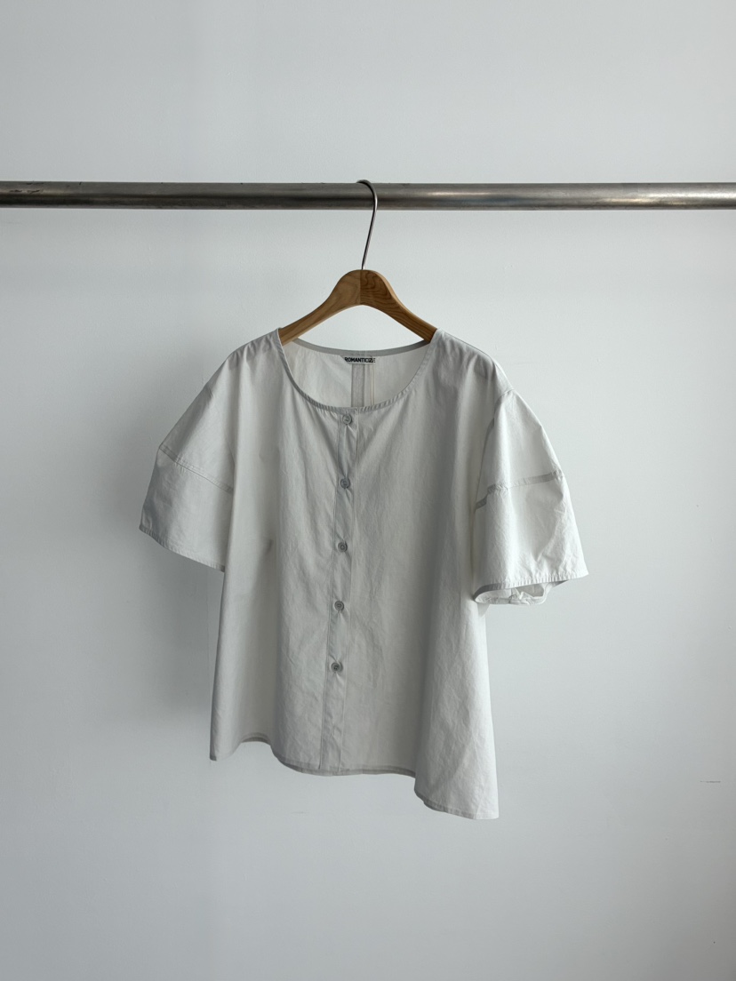 ROMANTICIZE韓國直郵實拍女裝新品26夏季襯衫蕾絲衫棉質紐扣ROMANTICIZE襯衫/蕾絲衫圖色2