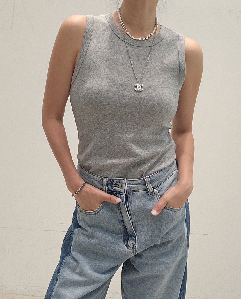 NEOUL韓國東大門代購女士新款職業26夏季26春夏人氣吊帶背心NEOUL/ahin雙領標簽吊帶/背心