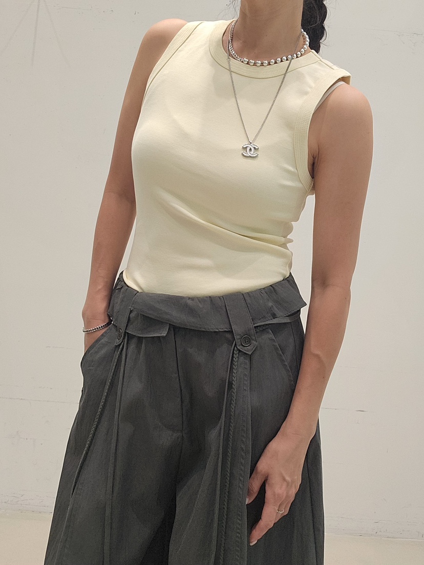 NEOUL韓國東大門代購女士新款職業26夏季26春夏人氣吊帶背心NEOUL/ahin雙領標簽吊帶/背心