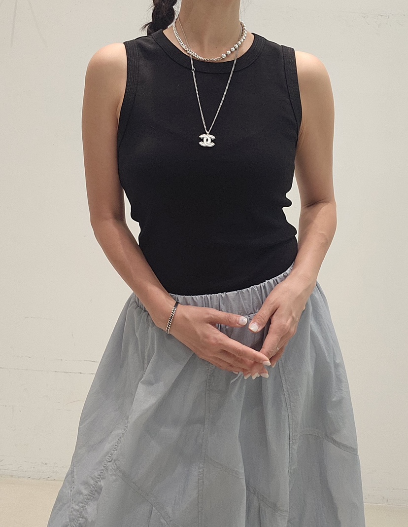 NEOUL韓國東大門代購女士新款職業26夏季26春夏人氣吊帶背心NEOUL/ahin雙領標簽吊帶/背心