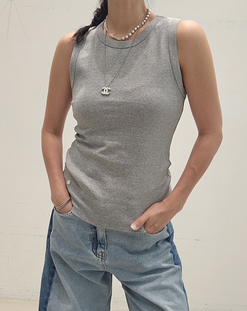 NEOUL韓國東大門代購女士新款職業26夏季26春夏人氣吊帶背心NEOUL/ahin雙領標簽吊帶/背心圖色2