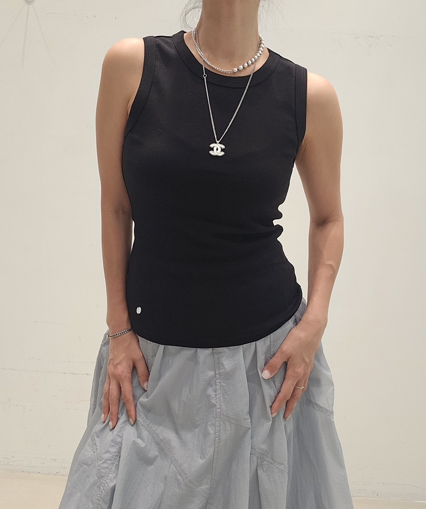 NEOUL韓國東大門代購女士新款職業26夏季26春夏人氣吊帶背心NEOUL/ahin雙領標簽吊帶/背心圖色5