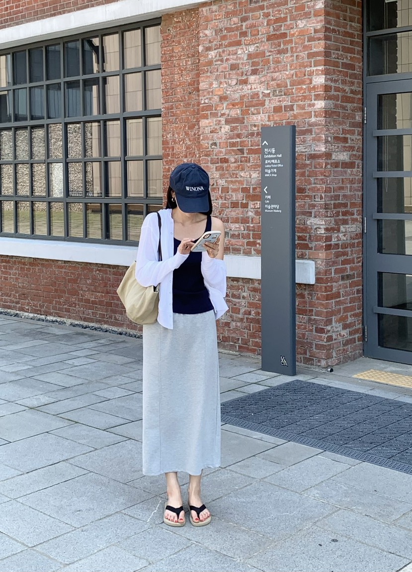 COURGETTE韓國東大門直郵女裝新款時尚26春夏26夏季人氣長裙COURGETTE長裙