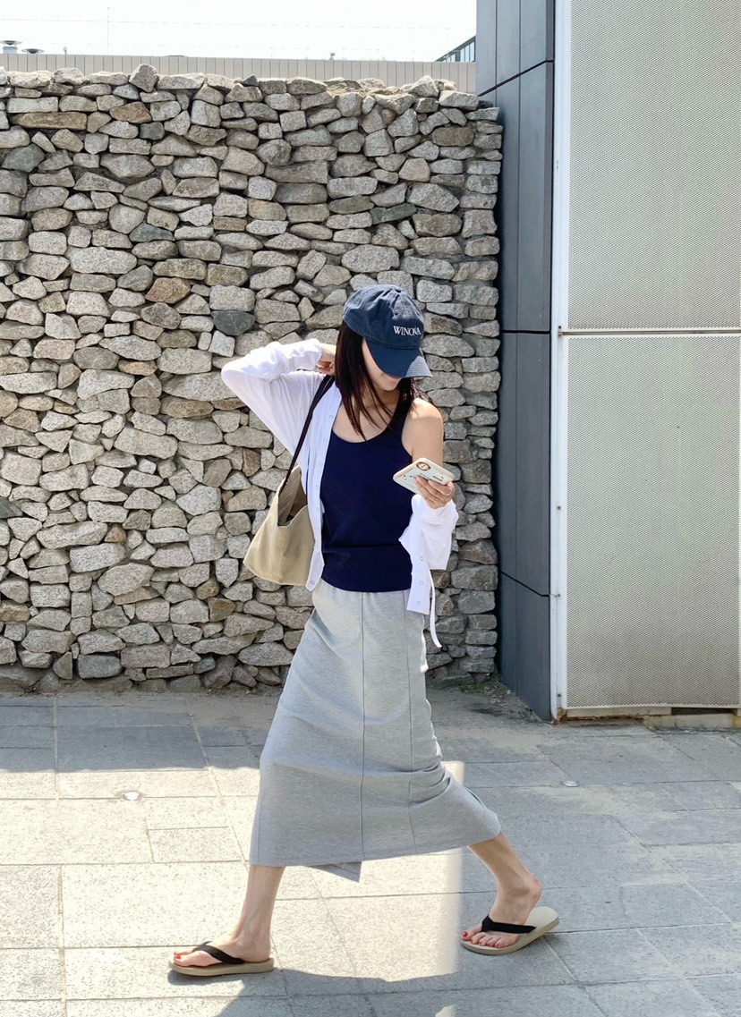 COURGETTE韓國東大門直郵女裝新款時尚26春夏26夏季人氣長裙COURGETTE長裙