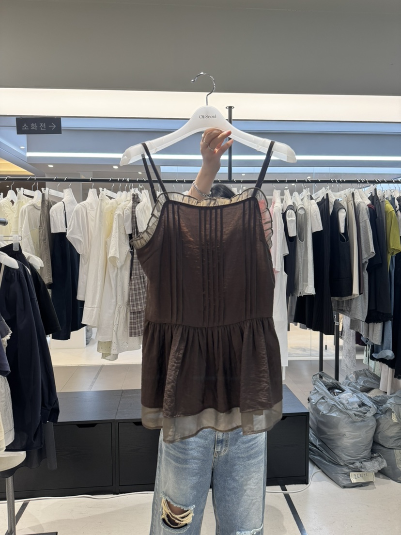OLI SEOUL韓國代購女裝新品職業26夏季熱賣時尚吊帶背心OLI SEOUL吊帶/背心圖色2