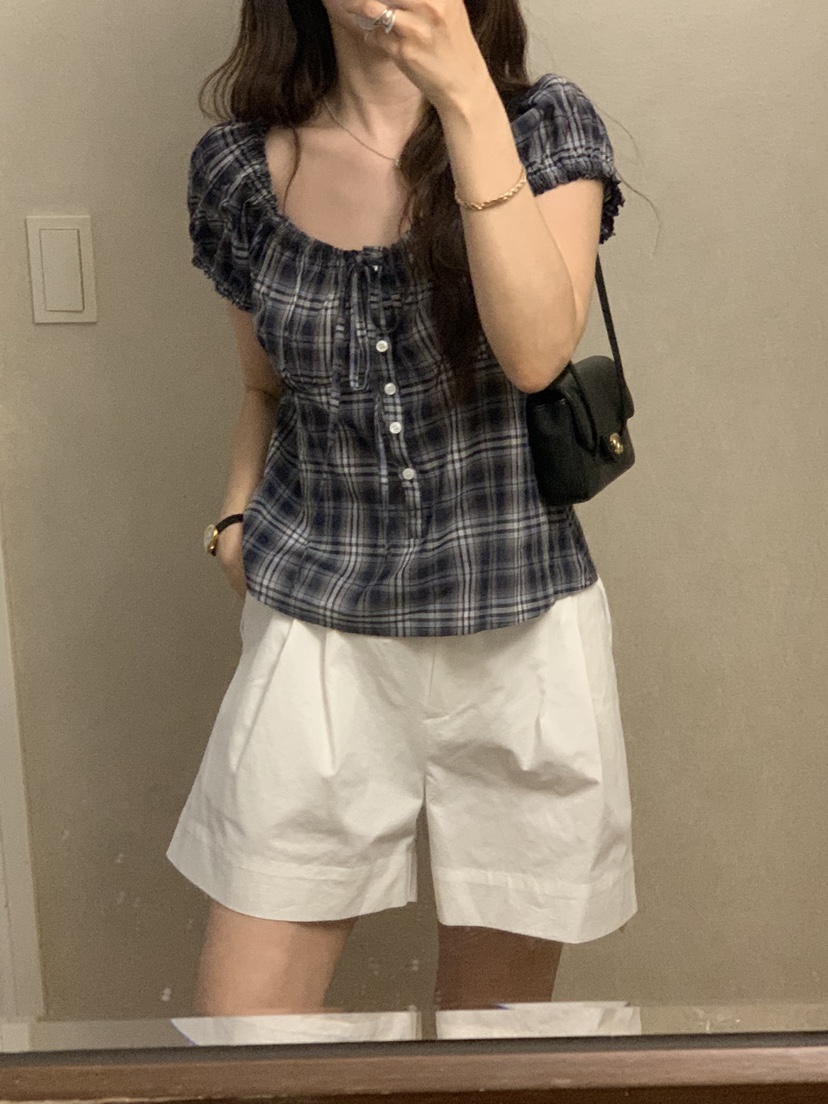 LA CREME韓國東大門代購女士新款26春夏推薦襯衫蕾絲衫露肩LA CREME襯衫/蕾絲衫