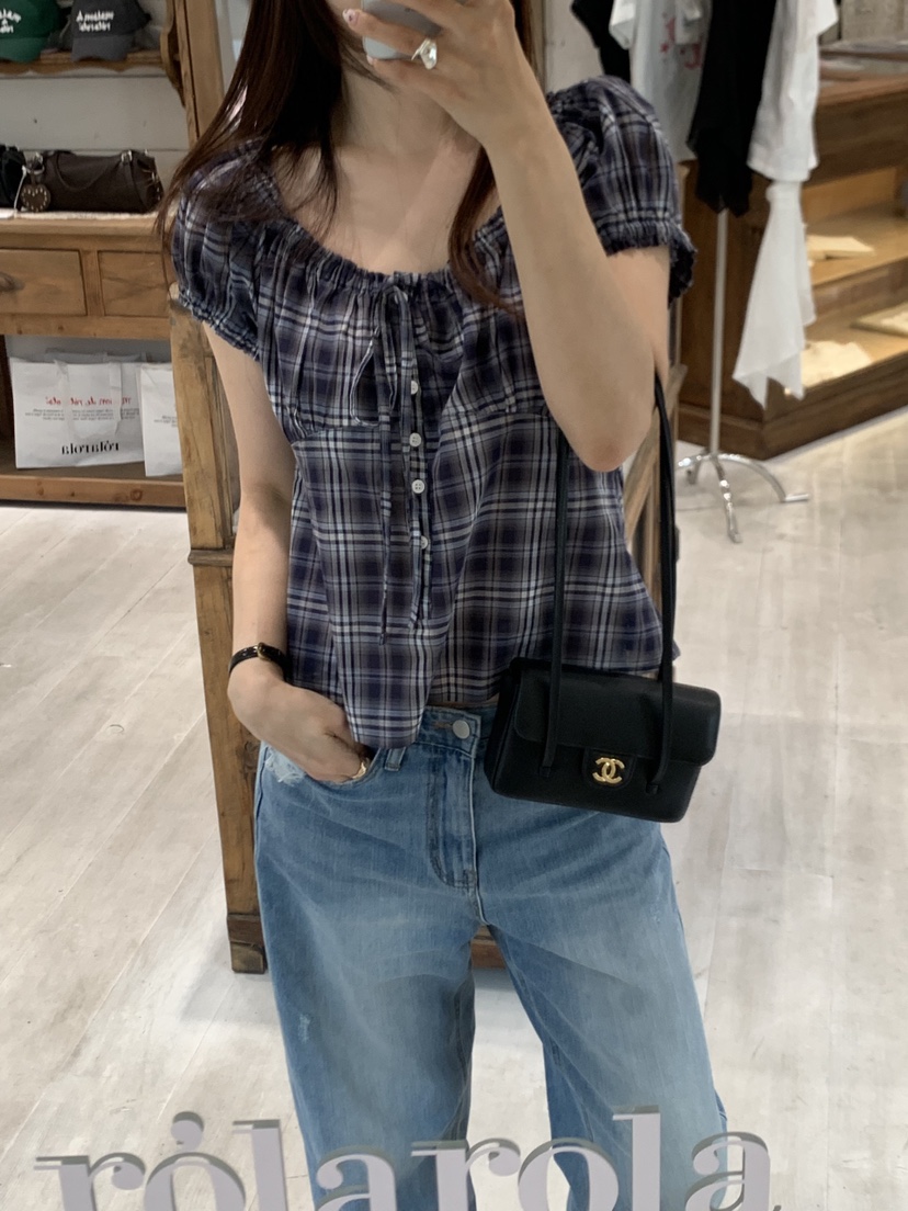 LA CREME韓國東大門代購女士新款26春夏推薦襯衫蕾絲衫露肩LA CREME襯衫/蕾絲衫