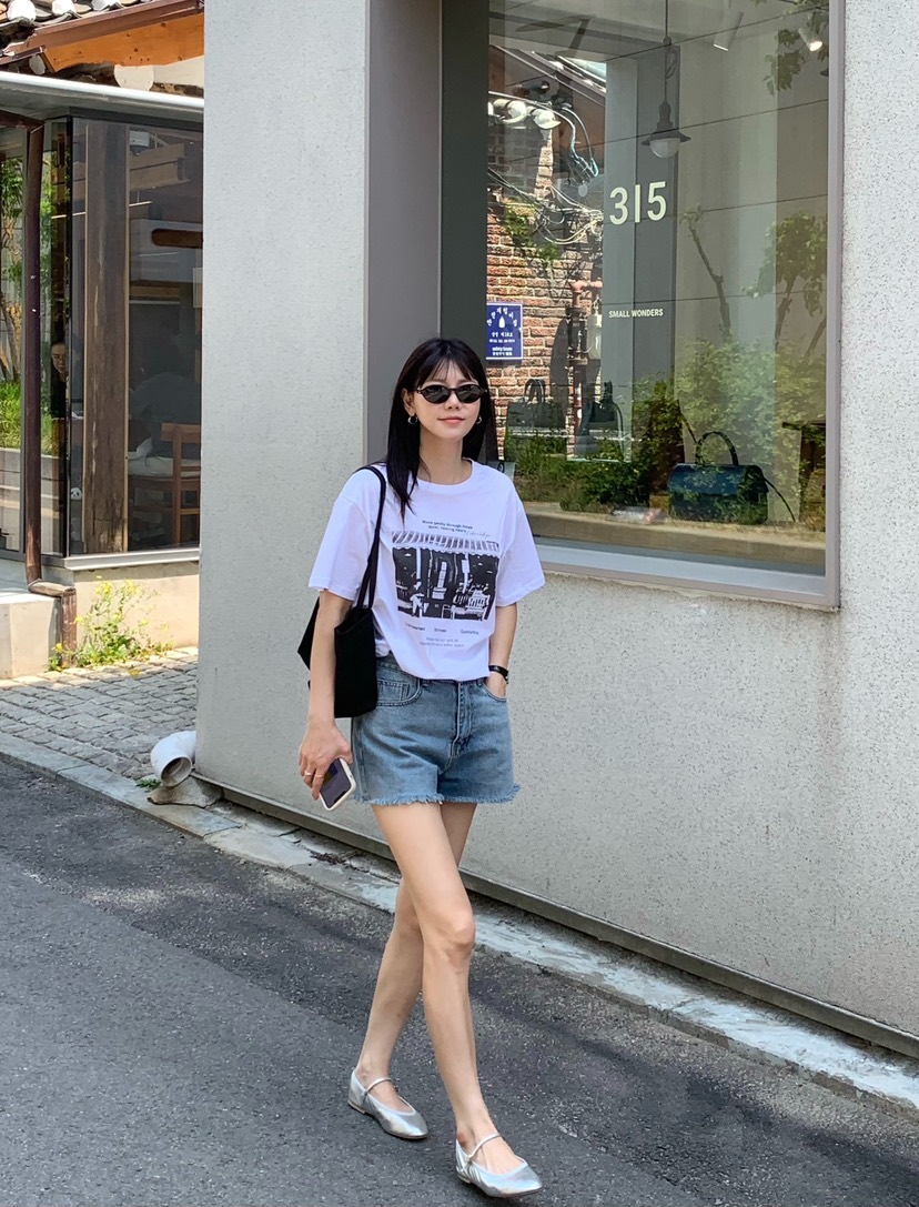 COURGETTE韓國東大門直郵女士新品26夏季休閑26春夏人氣T恤COURGETTET恤