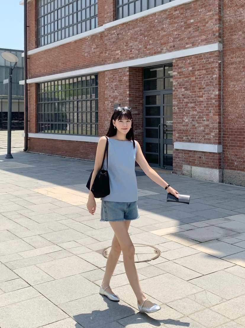 COURGETTE韓國東大門直郵女裝新款熱賣26夏季休閑吊帶背心COURGETTE吊帶/背心