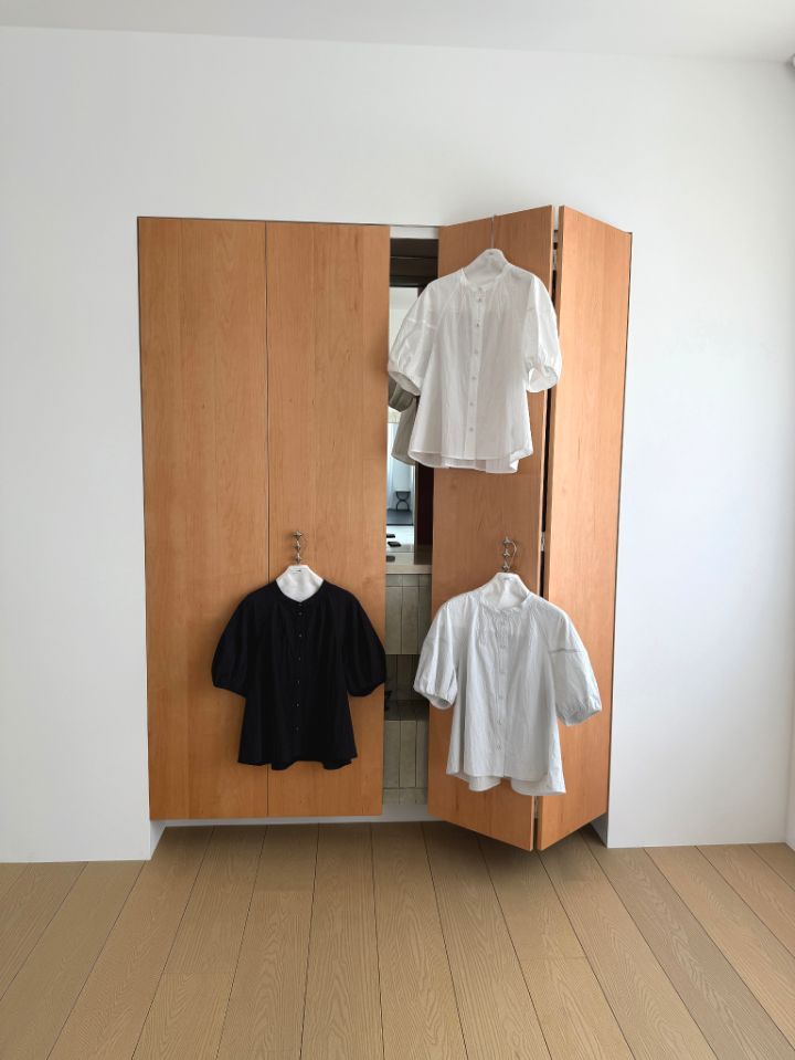 MARE韓國東大門代購女士新品26夏季襯衫蕾絲衫泡泡袖褶皺MARE襯衫/蕾絲衫