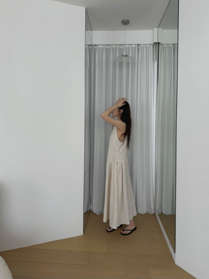 MARE東大門實拍韓國女士新品26夏季時尚熱賣26春夏連衣裙褶裥MARE連衣裙