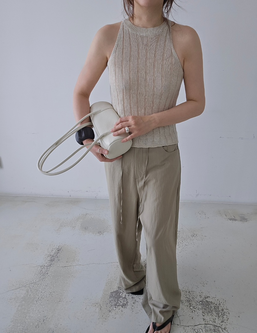 J SHOP韓國直郵實拍女士新品26夏季時尚職業吊帶背心亞麻J_SHOP吊帶/背心