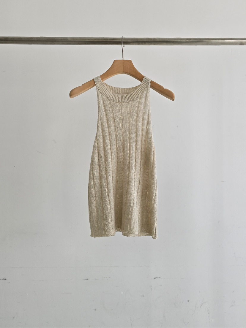 J SHOP韓國直郵實拍女士新品26夏季時尚職業吊帶背心亞麻J_SHOP吊帶/背心圖色1