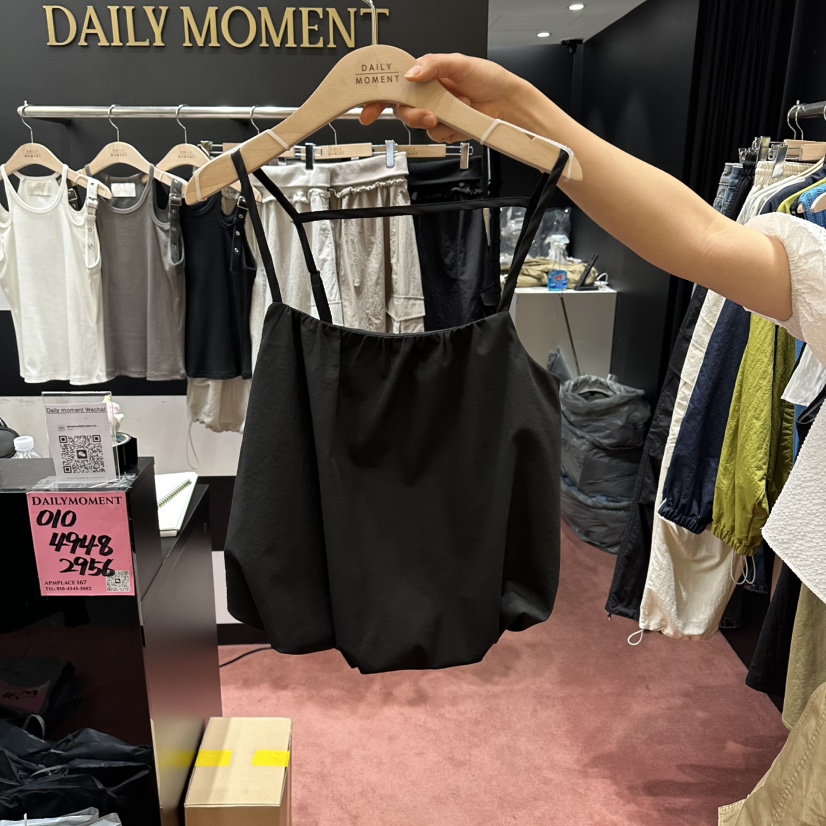 DAILY MOMENT韓國東大門直郵女裝新款休閑吊帶背心斜紋布DAILY MOMENT吊帶/背心圖色2