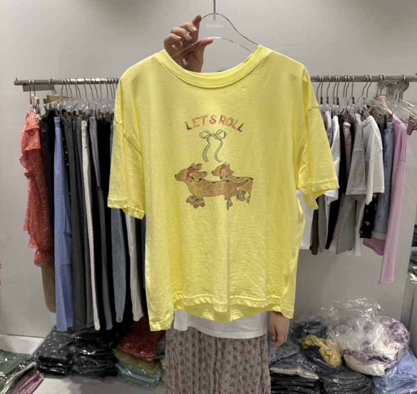 COMBO韓國直郵女士新品職業熱賣時尚26夏季推薦26春夏T恤COM_BOT恤圖色2