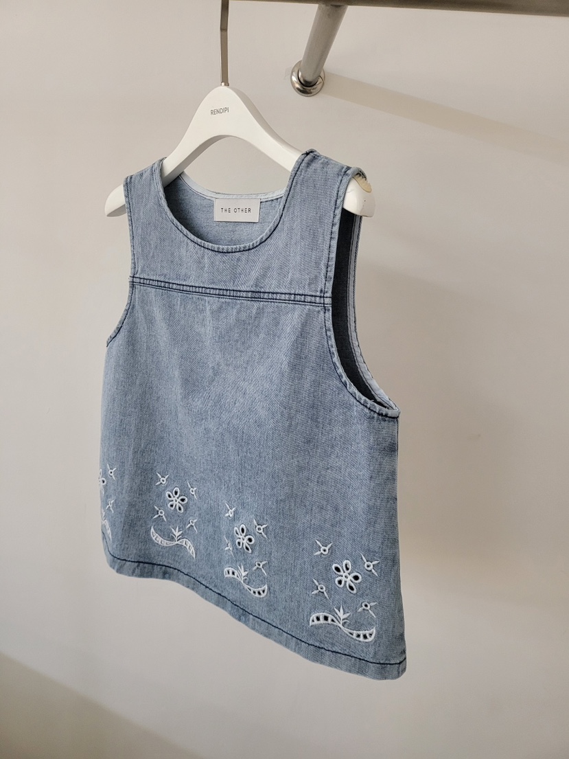 THE OTHER韓國直郵女裝新款職業休閑26夏季吊帶背心刺繡THE OTHER吊帶/背心