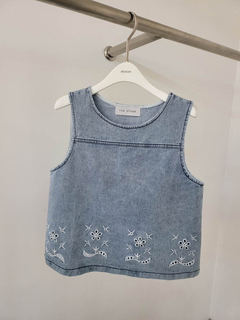 THE OTHER韓國直郵女裝新款職業休閑26夏季吊帶背心刺繡THE OTHER吊帶/背心圖色1