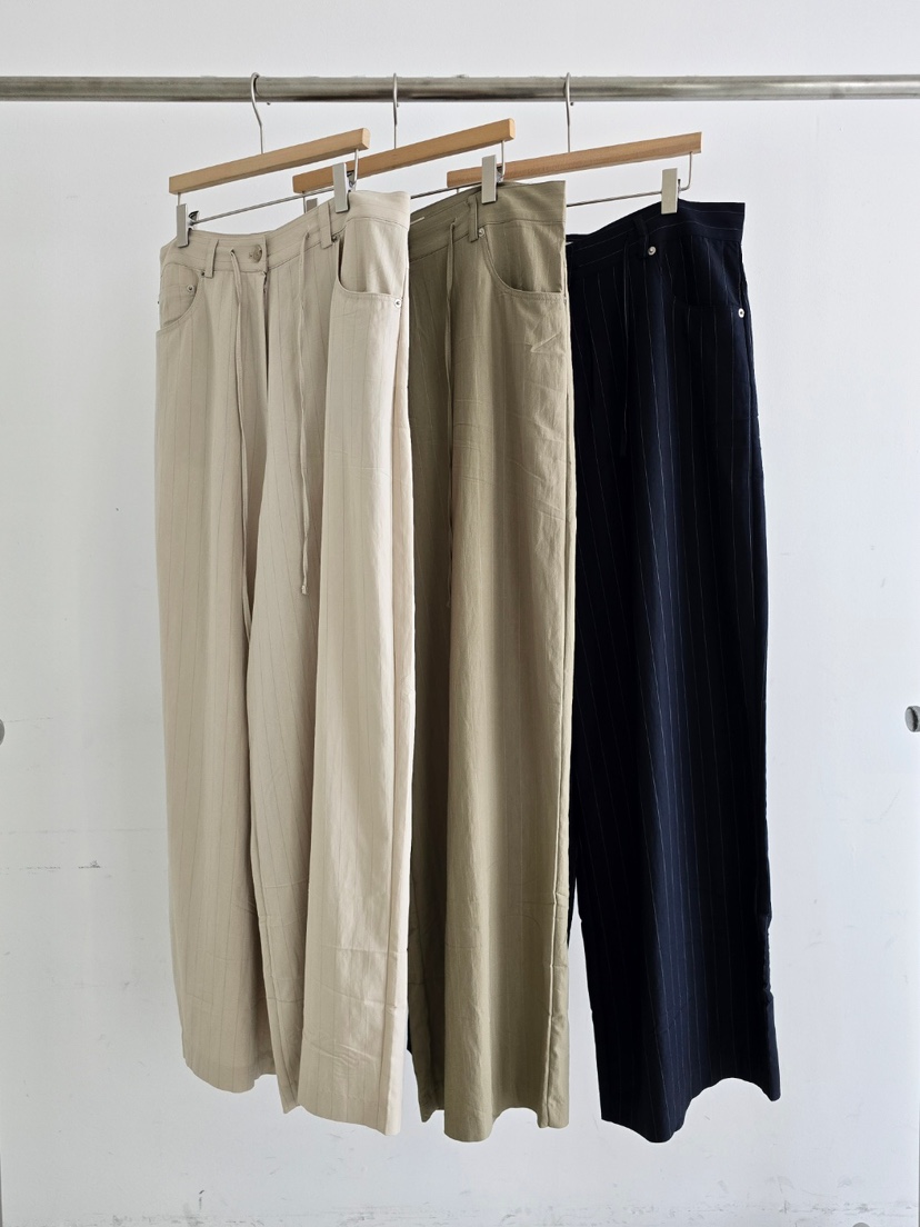 J SHOP韓國代購女裝新品26夏季26春夏職業人氣休閑褲條紋J_SHOP休閑褲