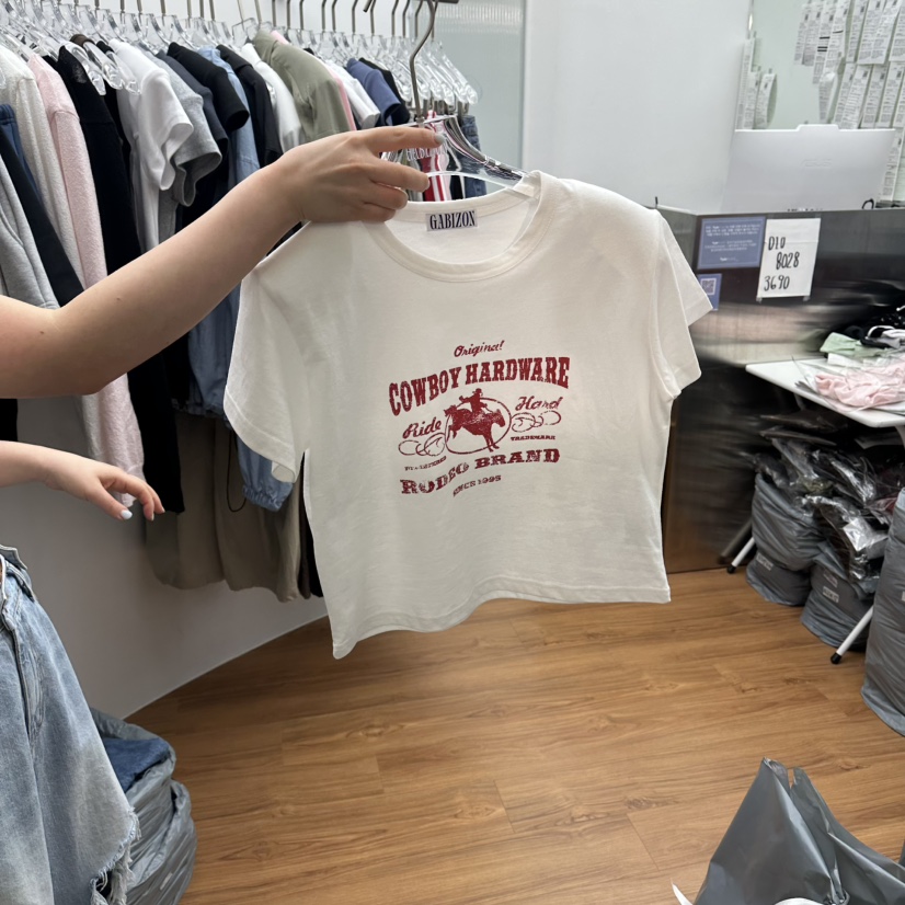GABIZON韓國直郵女士新品26夏季推薦時尚26春夏職業熱賣T恤GABIZONT恤圖色1