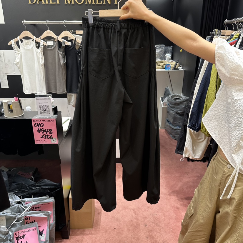 DAILY MOMENT韓國東大門代購女裝新品人氣時尚休閑褲斜紋布DAILY MOMENT休閑褲