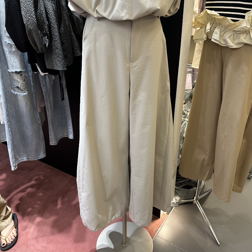 DAILY MOMENT韓國東大門代購女裝新品人氣時尚休閑褲斜紋布DAILY MOMENT休閑褲圖色1