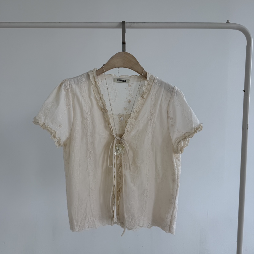JENNY 1976東大門實拍韓國女士新品休閑襯衫蕾絲衫不含項鏈JENNY 1976襯衫/蕾絲衫圖色2