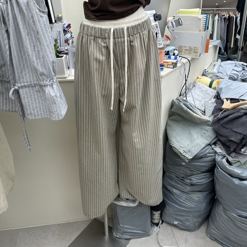 I MFACT韓國東大門直郵女士新款人氣26春夏職業休閑褲腰帶I MFACT休閑褲圖色1