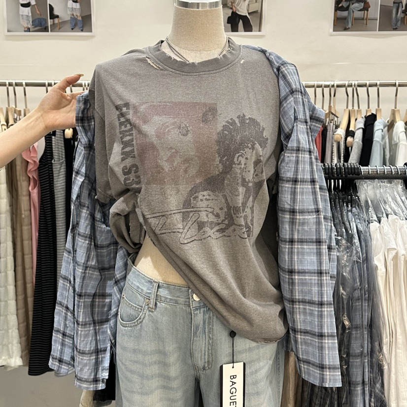 BAGUETTE-P韓國東大門直郵女士新品26夏季推薦職業26春夏T恤BAGUETTE-PT恤圖色3
