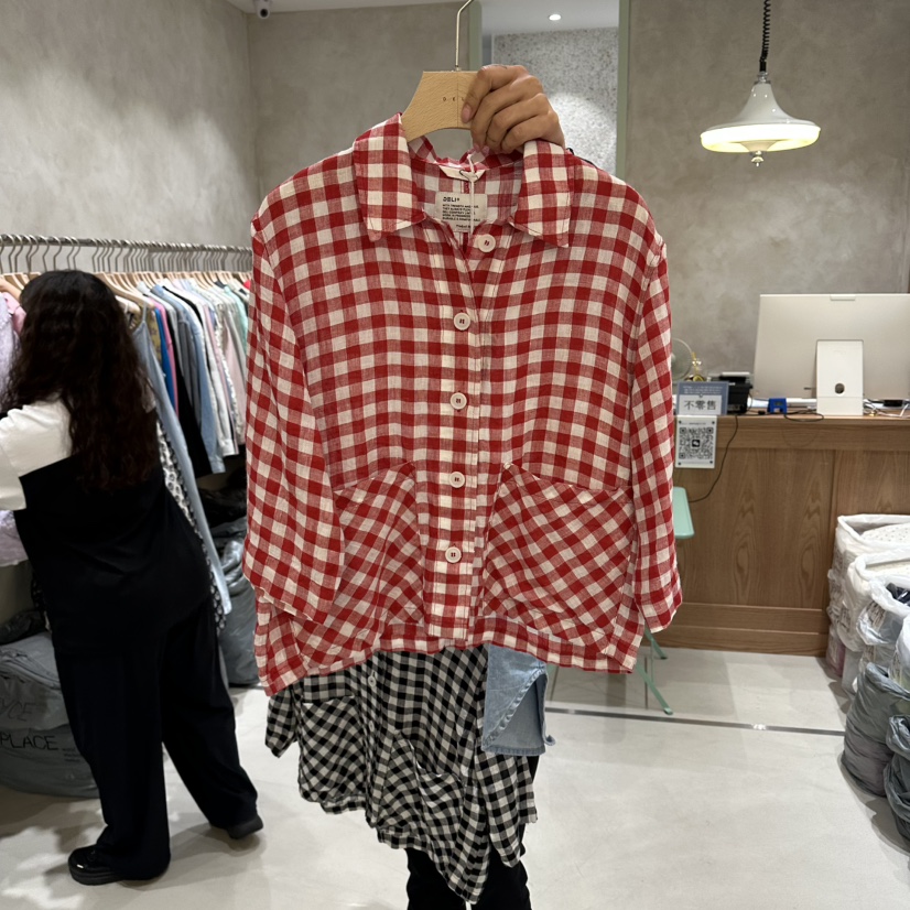 DELI JENNY韓國東大門代購女士新款時尚26春夏襯衫蕾絲衫DELI JENNY襯衫/蕾絲衫圖色1