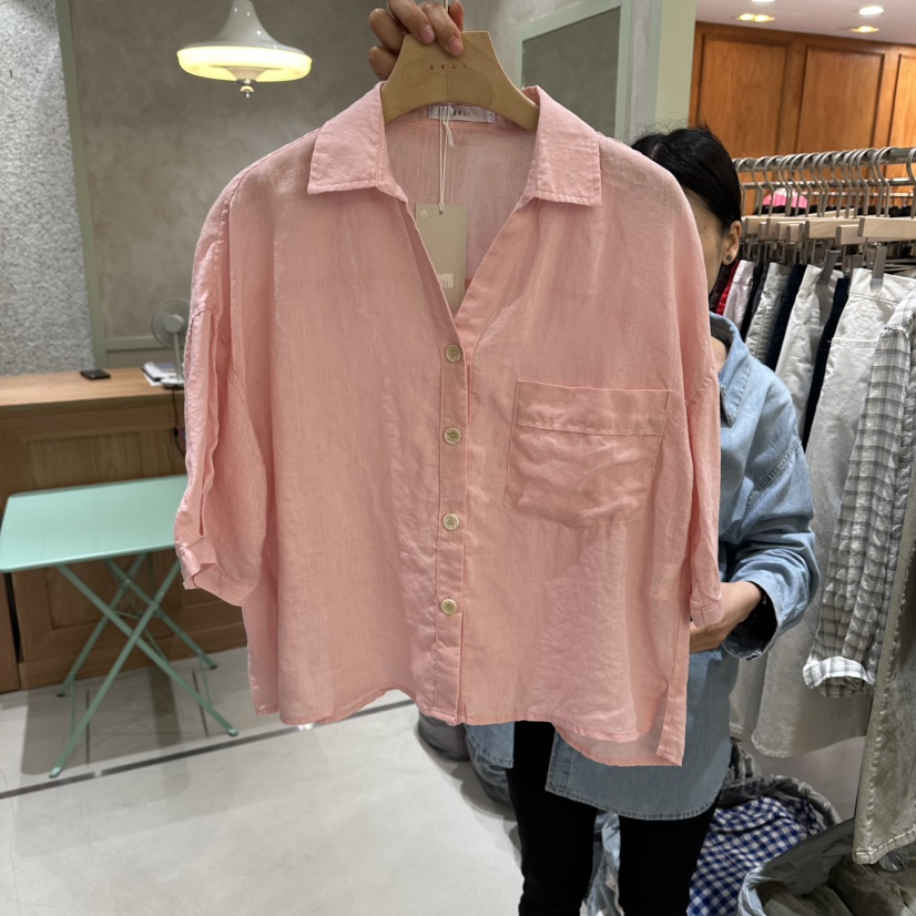 DELI JENNY韓國代購女士新品推薦人氣熱賣休閑襯衫蕾絲衫DELI JENNY襯衫/蕾絲衫圖色1