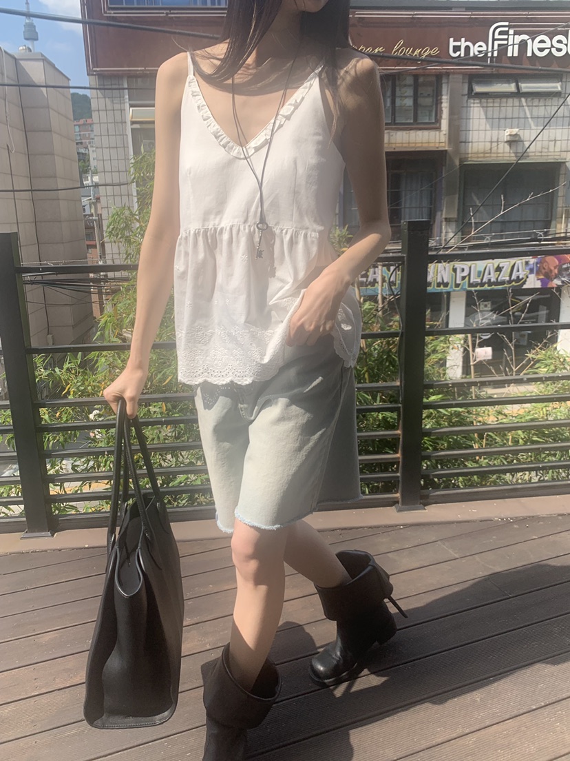 TRUE韓國東大門直郵女士新品26春夏人氣職業休閑吊帶背心TRUE吊帶/背心