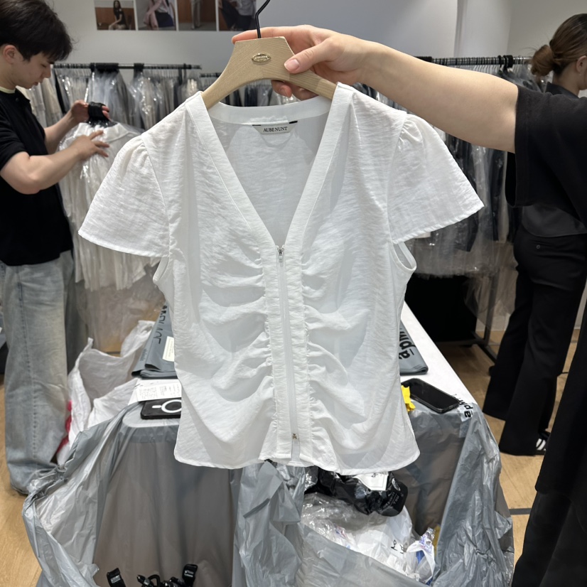 aube nunt韓國直郵女士新款熱賣職業26春夏人氣襯衫蕾絲衫aube nunt襯衫/蕾絲衫圖色1