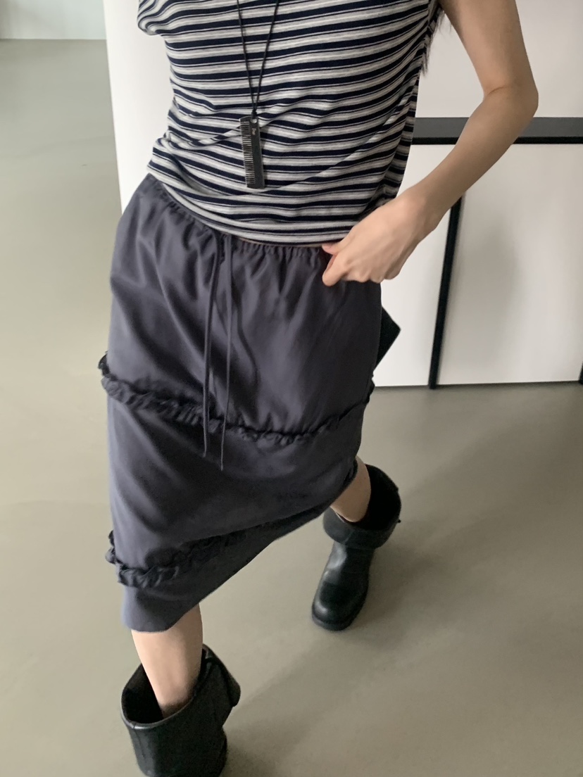 TRUE韓國代購女裝新品時尚26春夏26夏季休閑半身裙中短裙TRUE半身裙/中短裙