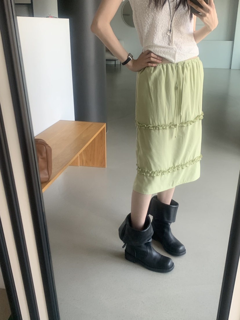 TRUE韓國代購女裝新品時尚26春夏26夏季休閑半身裙中短裙TRUE半身裙/中短裙
