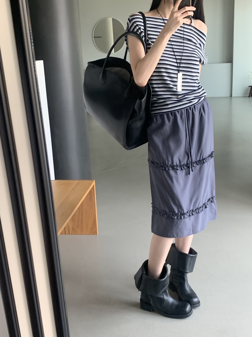 TRUE韓國代購女裝新品時尚26春夏26夏季休閑半身裙中短裙TRUE半身裙/中短裙