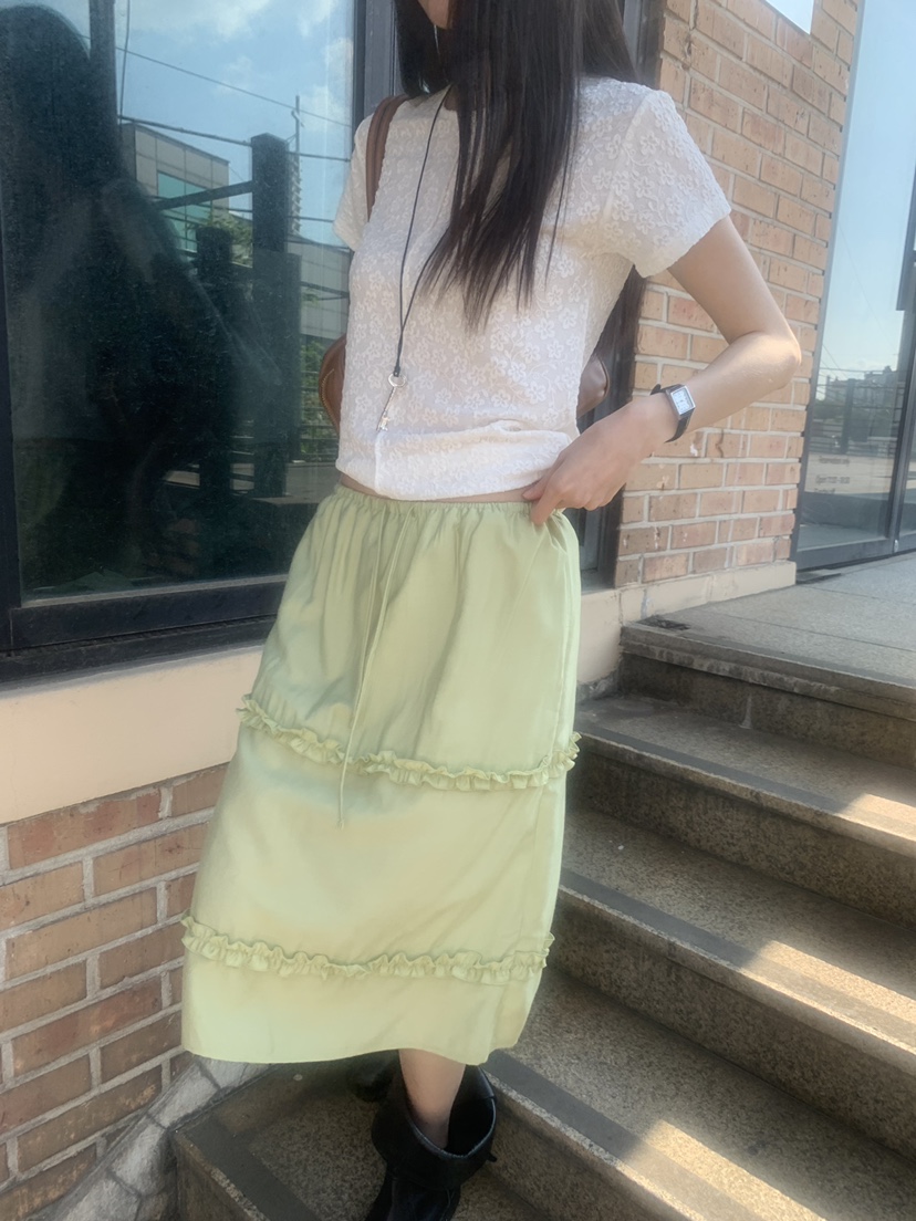 TRUE韓國代購女裝新品時尚26春夏26夏季休閑半身裙中短裙TRUE半身裙/中短裙
