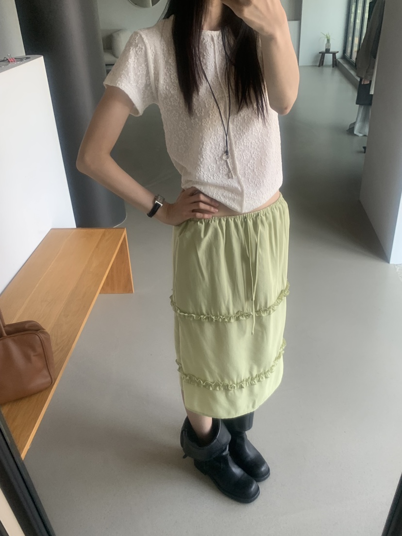TRUE東大門實拍韓國女士新品人氣26夏季休閑26春夏T恤提花TRUET恤