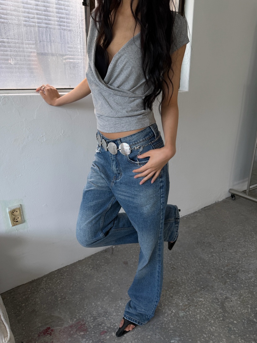 AWESOMESAUCE韓國直郵實拍女裝新款休閑26春夏T恤不含內搭AWESOME SAUCET恤