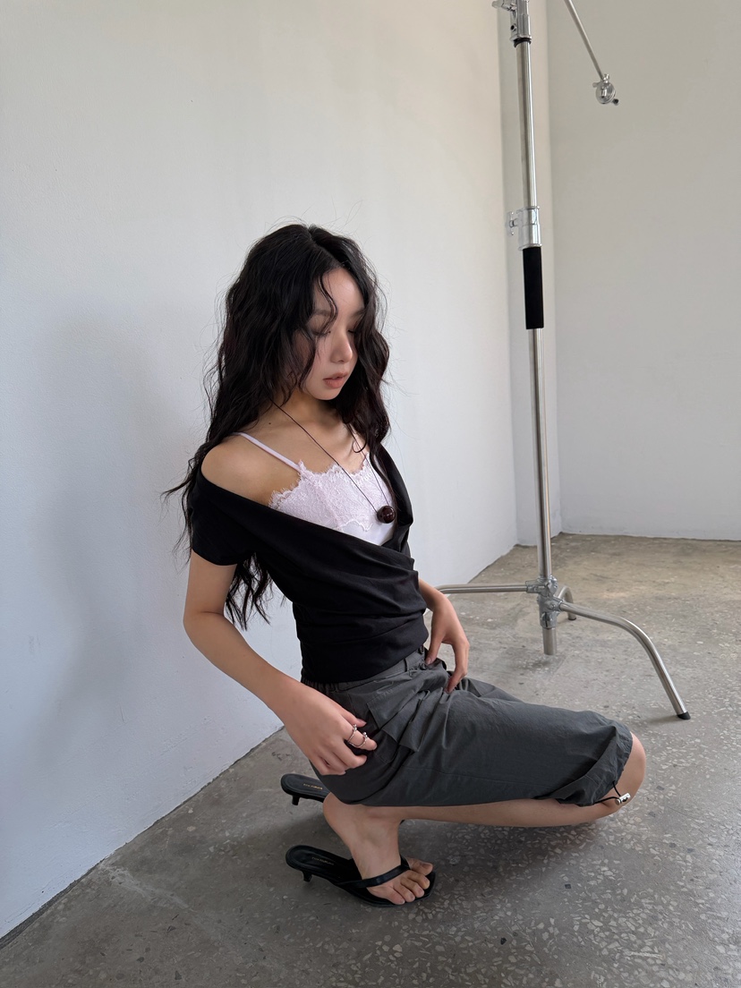 AWESOMESAUCE韓國直郵實拍女裝新款休閑26春夏T恤不含內搭AWESOME SAUCET恤