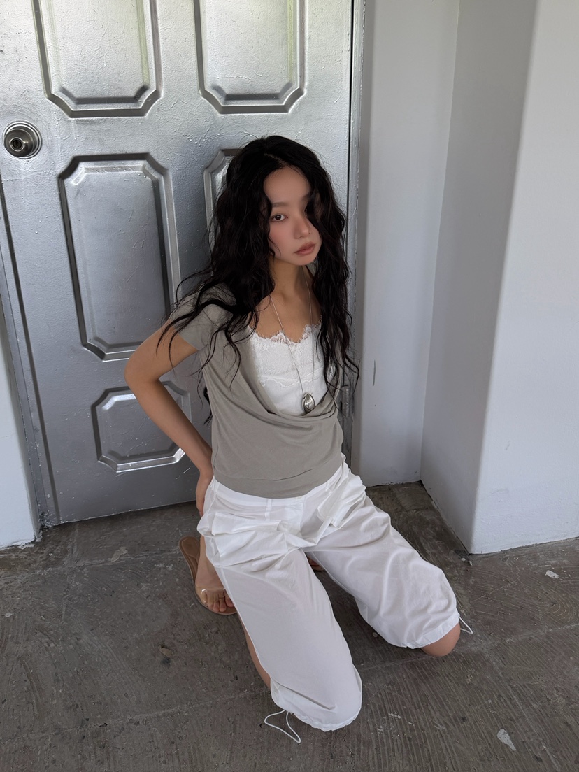 AWESOMESAUCE韓國直郵實拍女裝新款休閑26春夏T恤不含內搭AWESOME SAUCET恤